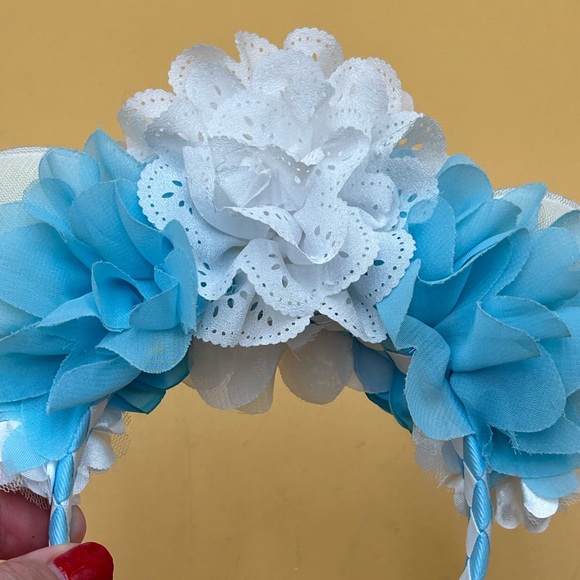 NWOT Cinderella mouse ears blue and silver sparkle with glass slipper - Picture 6 of 6